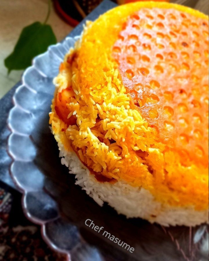 ته چین مرغ بدون ماست