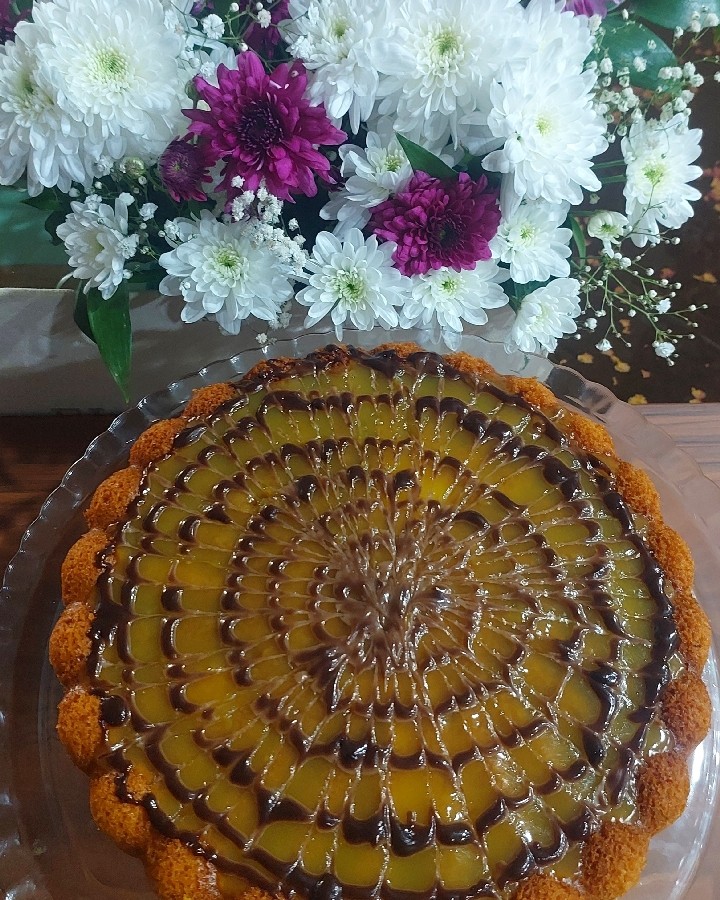 کیک پرتقال با سس پرتقالی