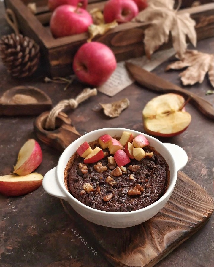 عکس کیک سوفله ی سیب