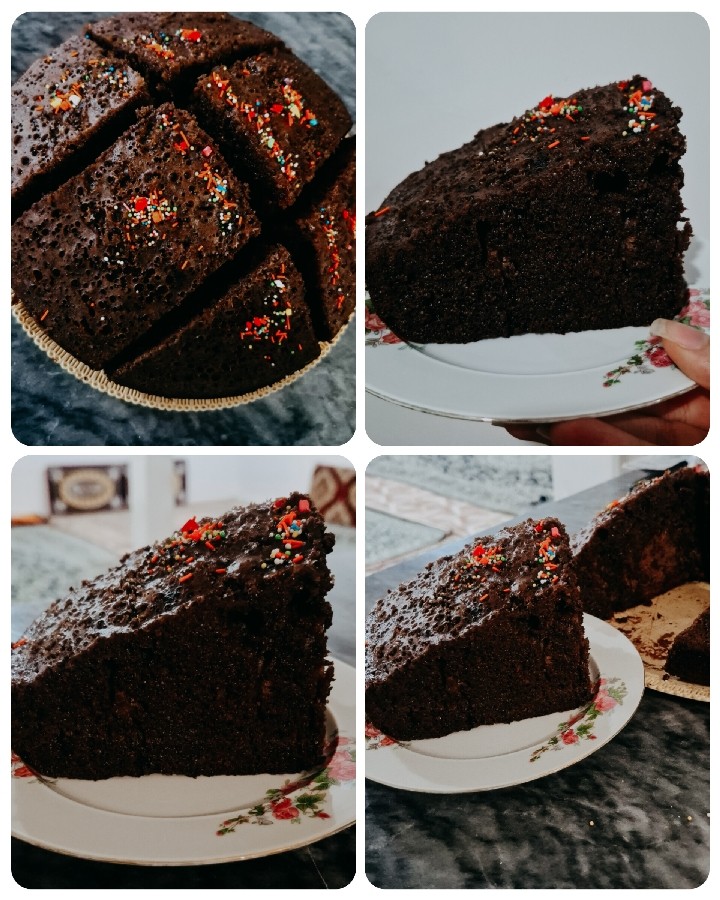 کیک خیس شکلاتی ۴تخم مرغی