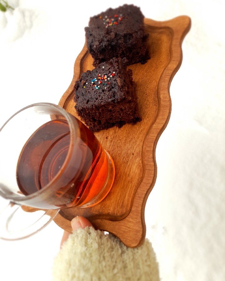 کیک خیس در یک روز برفی