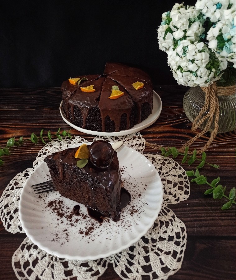 کیک خیس شکلاتی