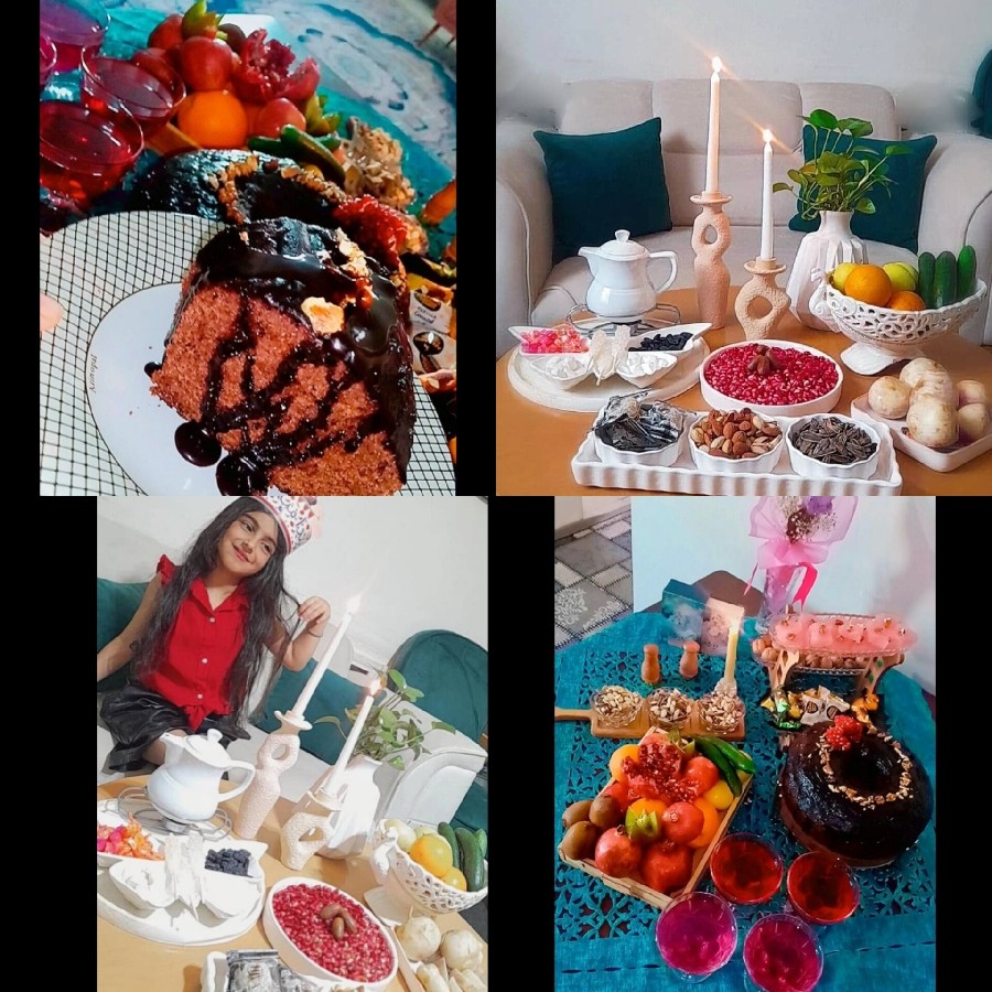 سفره یلدای منو دختری ایدا بانو 