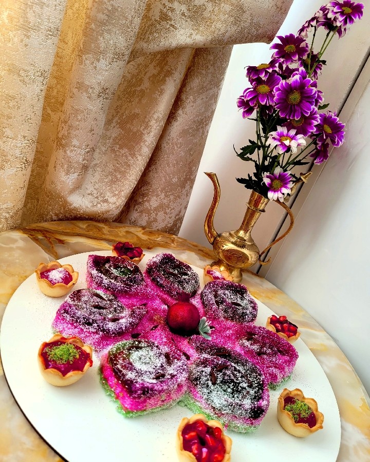 ژله پف پفی 
♡تارت انار♡