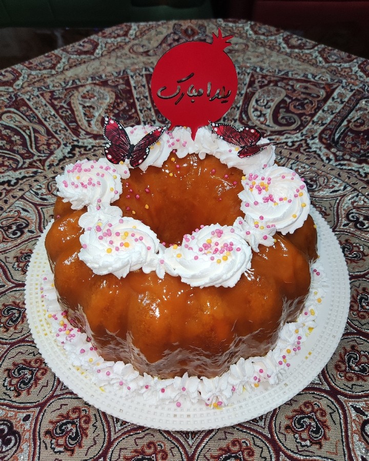 کیک پرتقالی با سس پرتقال جذاب و خوشمزش