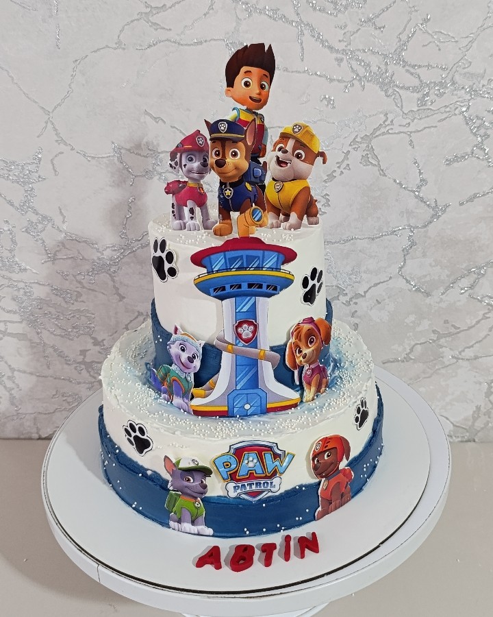 کیک دوطبقه سگهای نگهبان به وزن۳کیلوگرم