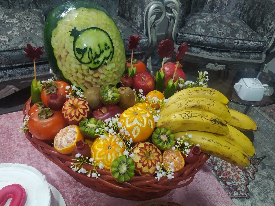 حکاکی سبد میوه