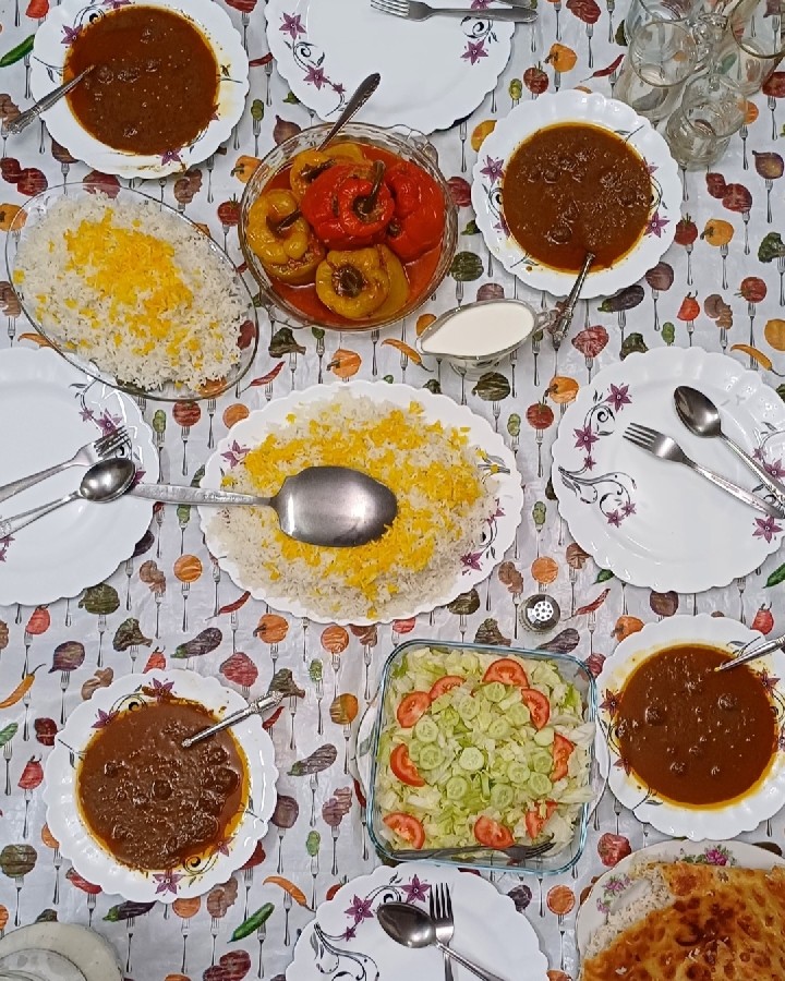 فسنجون.دلمه فلفل