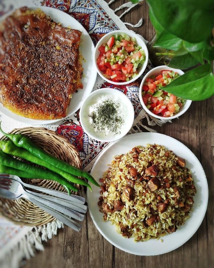 عدس پلوی گلستانی