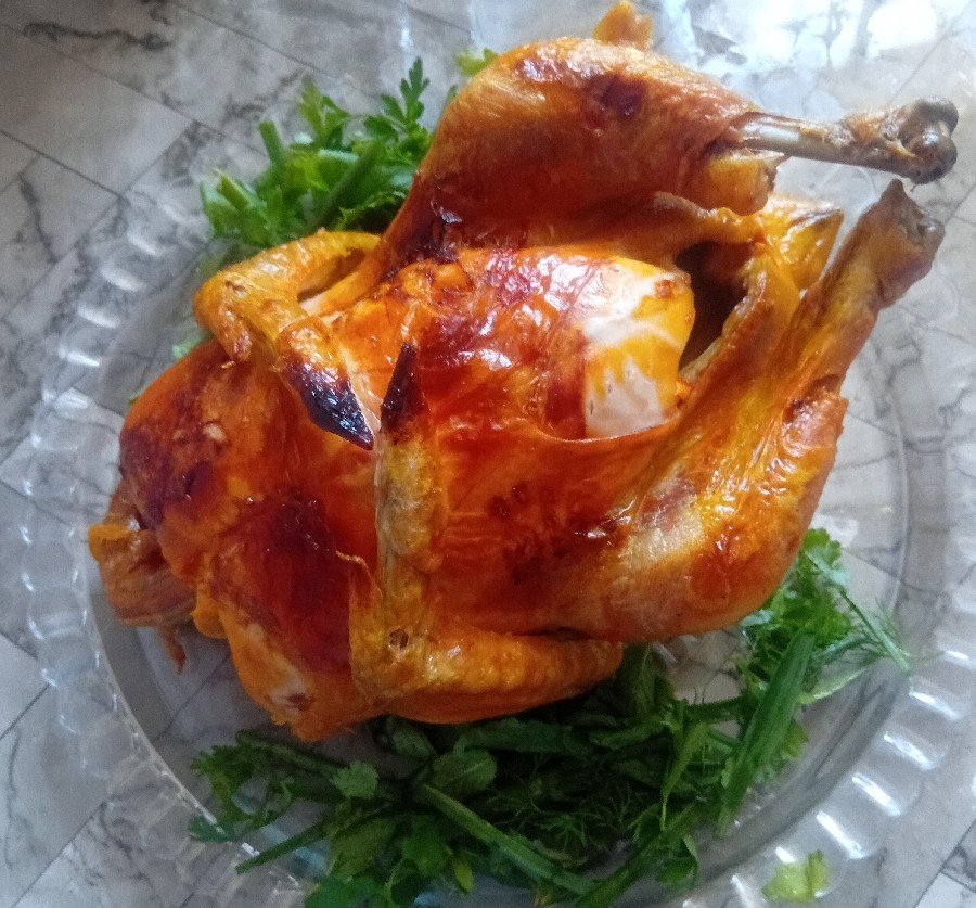 مرغ نمکی بریان