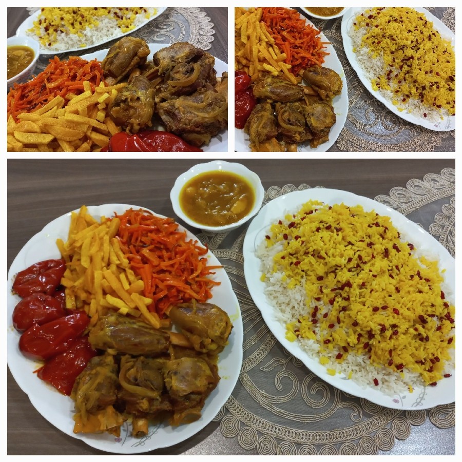 چلوگوشت نرگس پز?