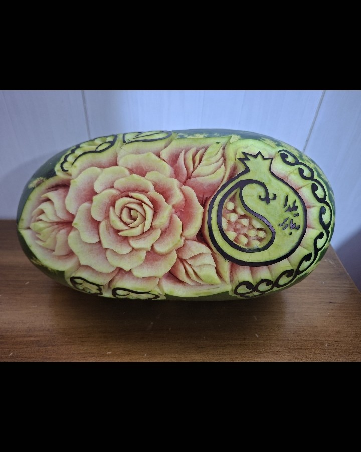 حکاکی هندوانه و کدو 