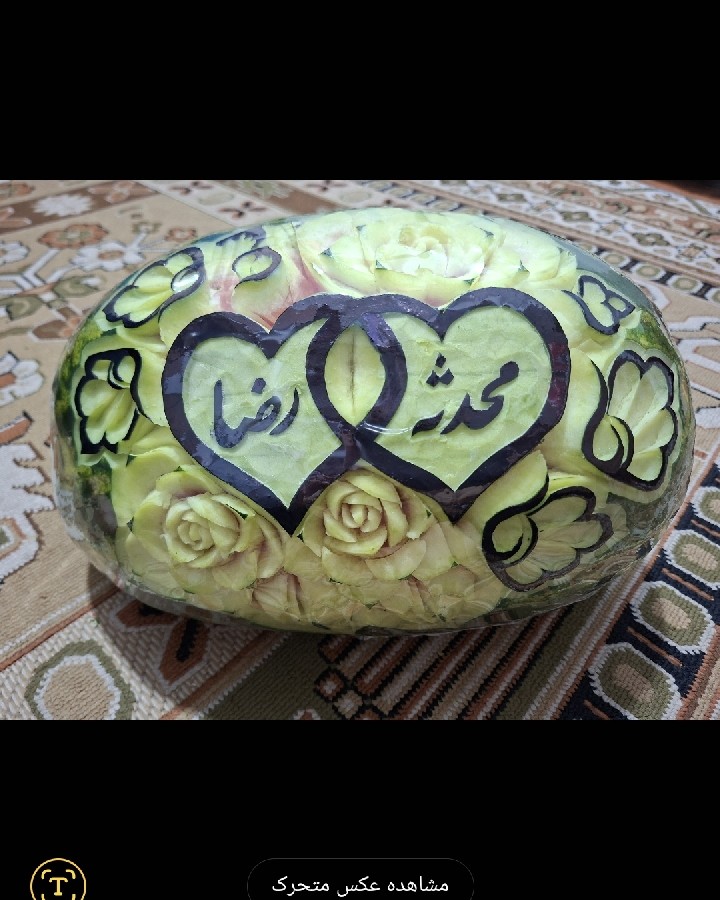 حکاکی هندوانه و کدو 