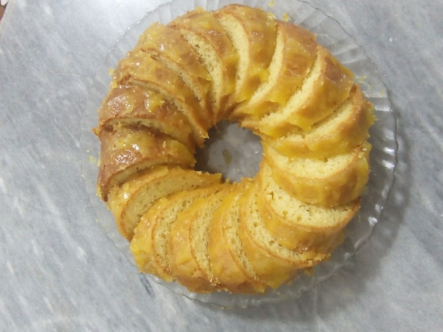 کیک با روکش کرم پرتقالی