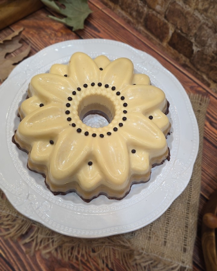 دسر کاسترد کارامل شکلات