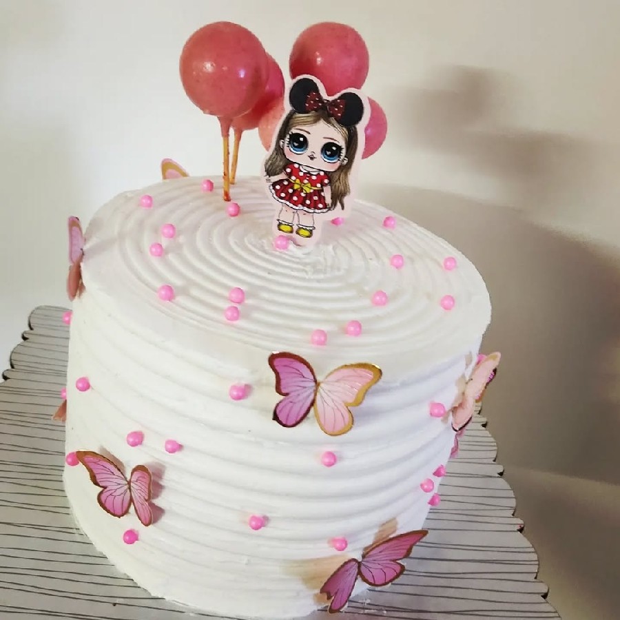 کیک تولدخودم پزیرای تولد دخملم?