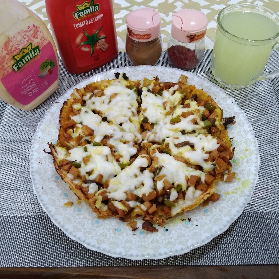 پیتزا با نون لواش