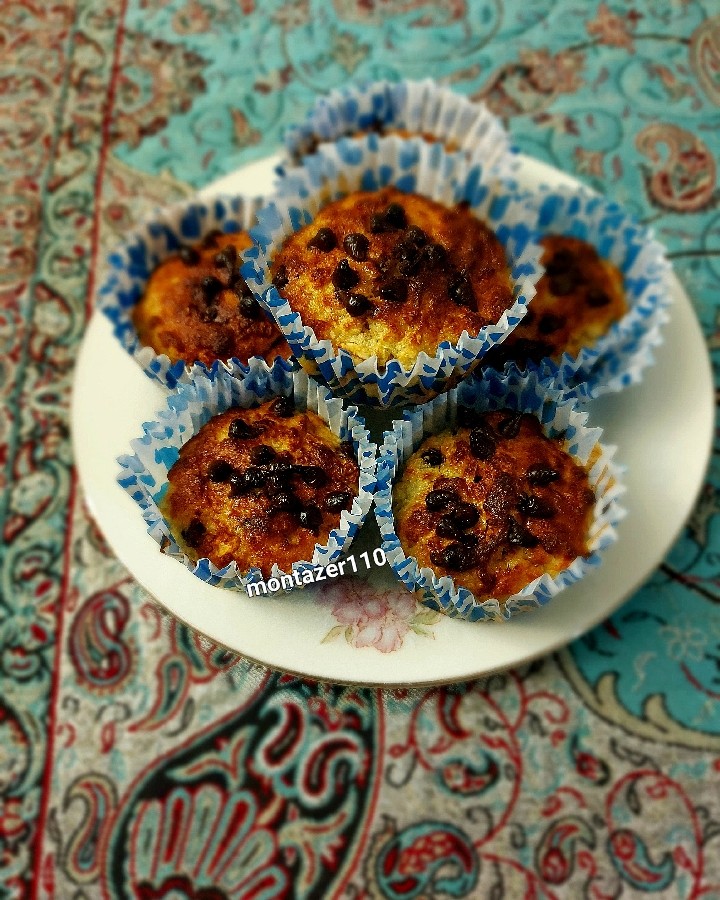 کاپ کیک رژیمی موز 
پخت در ایرفایر