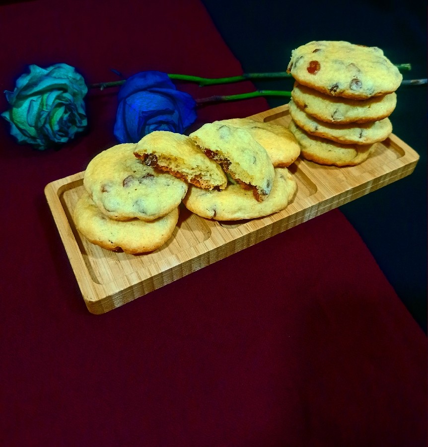 کوکی گردویی کشمشی