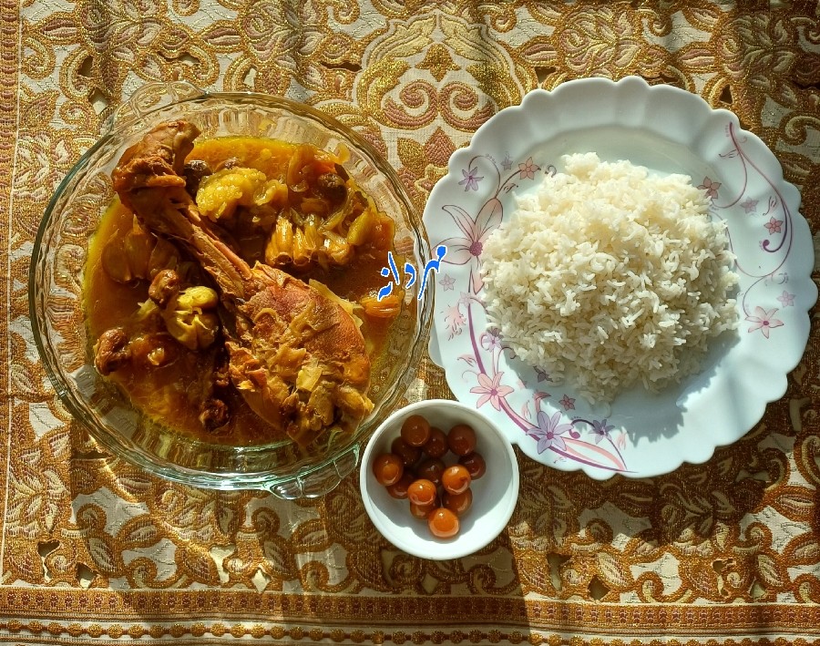 چلو گوشت بوقلمون