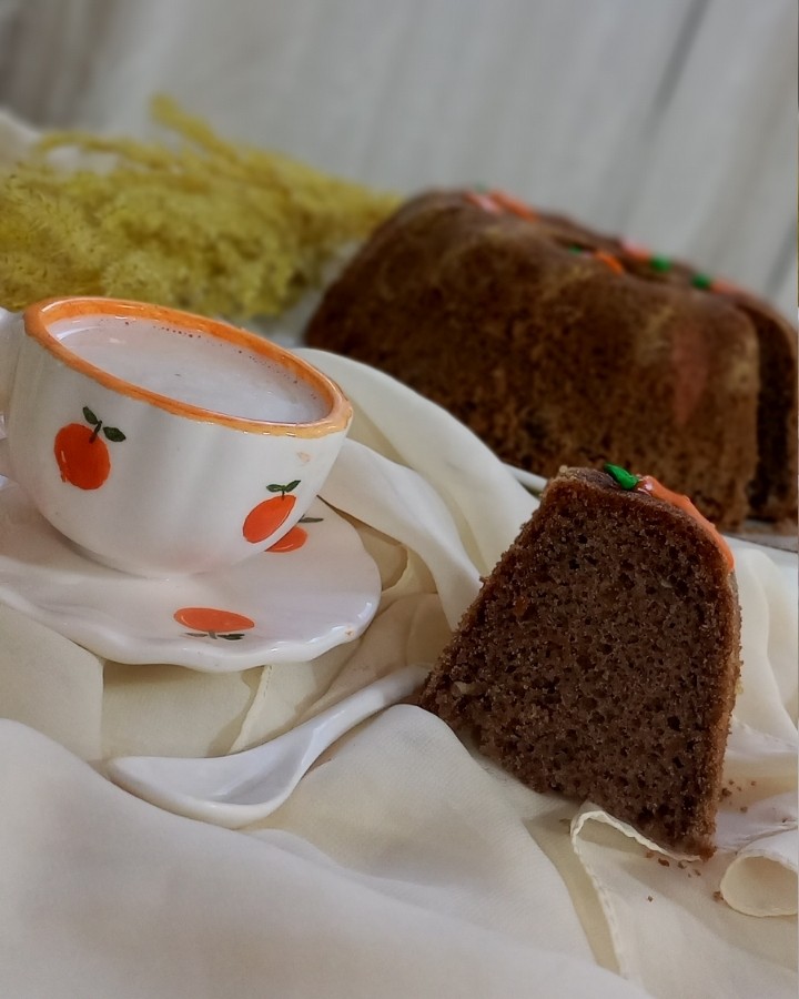 کیک هویج گردوی شکلاتی 