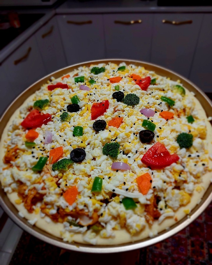 عکس مرحله 10 تهیه پخت حرفه ای پیتزا