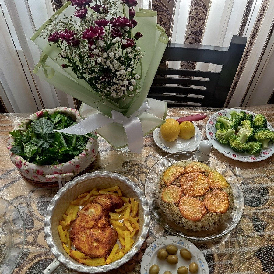 شوید پلو با ماهی 