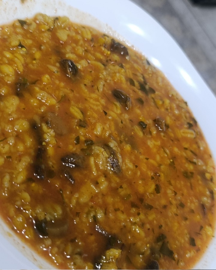سوپ مرغ و قارچ