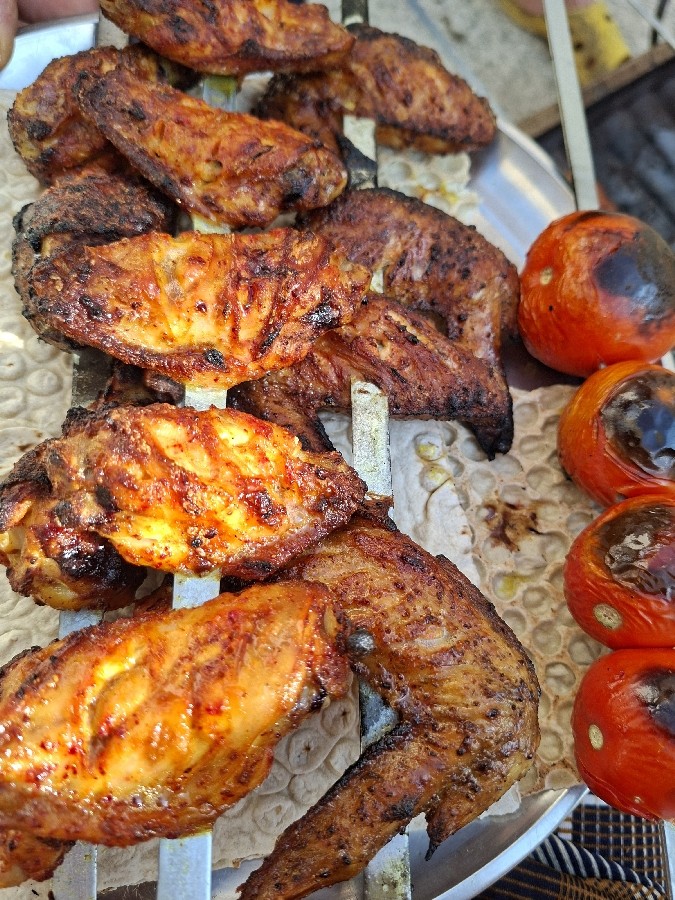 بال مرغ کبابی 