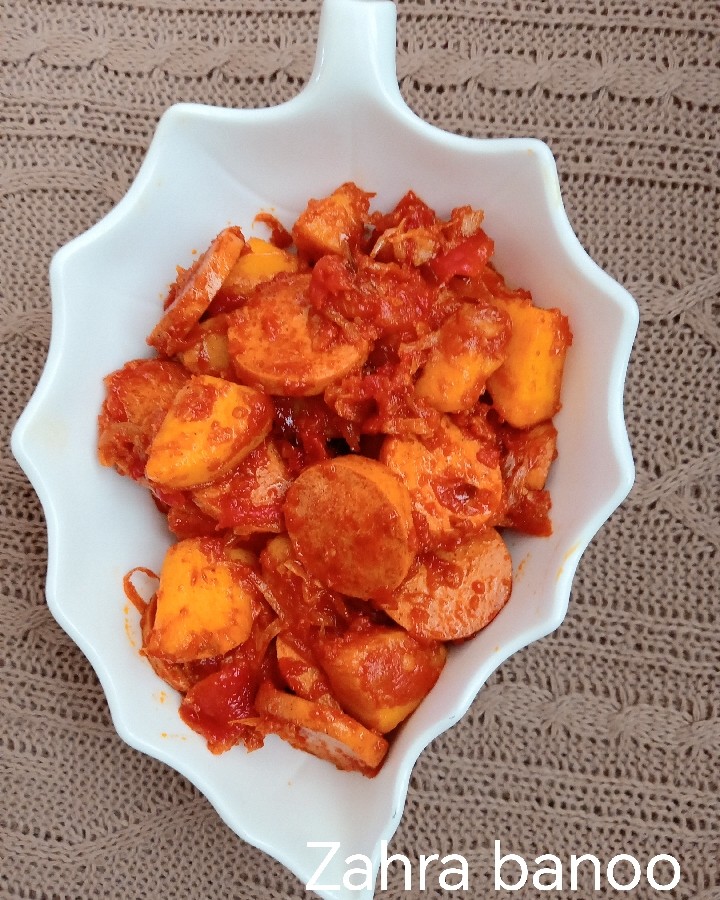 سوسیس سيب زمینی. 