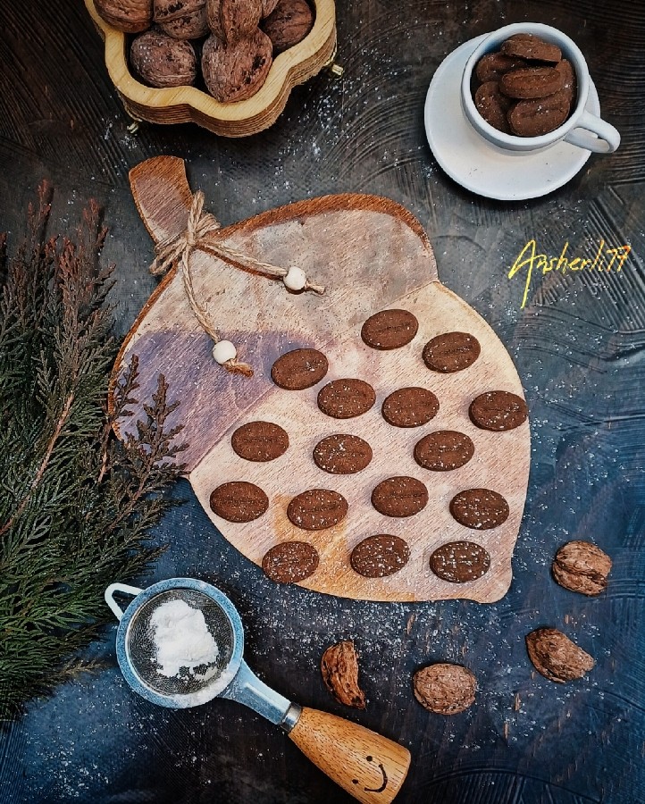 عکس بیسکوییت قهوه