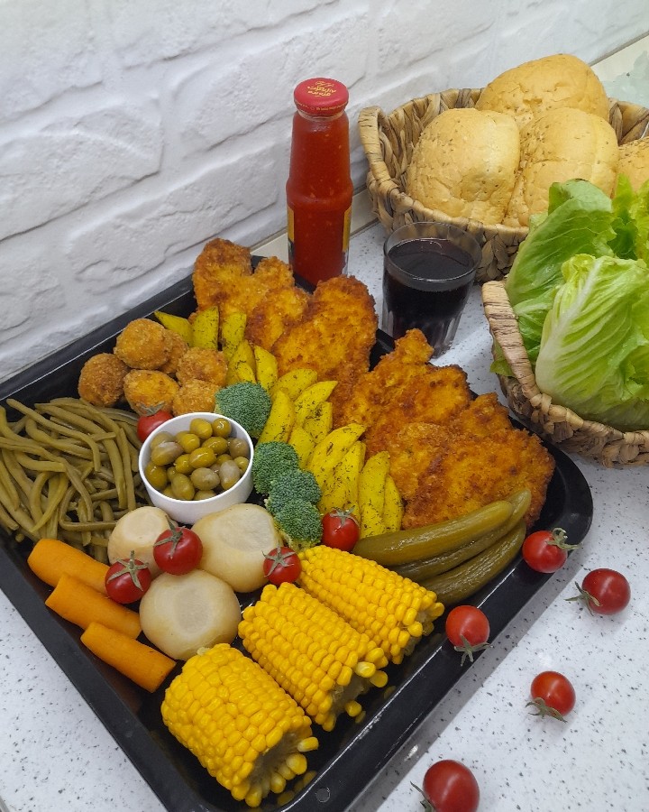 شنیسل و قارچ سوخاری 