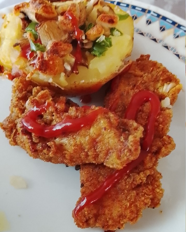 سوخاری سیب زمینی شکم پر 