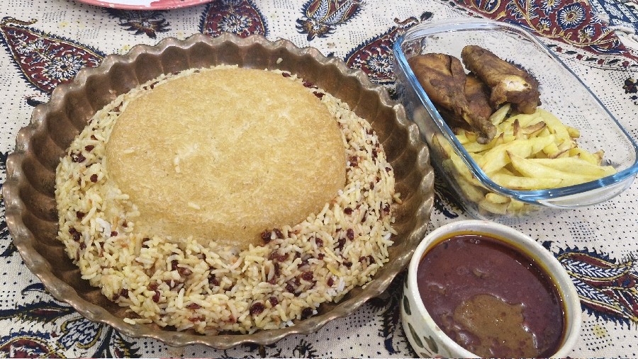 زرشک پلو با مرغ