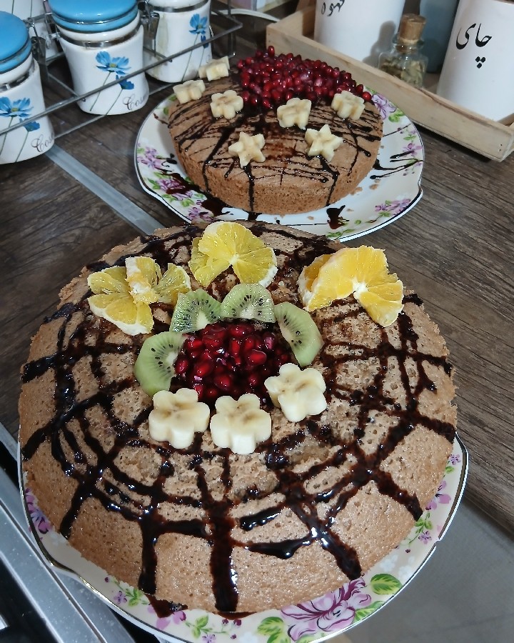 کیک دو رنگ (زبرا کیک)