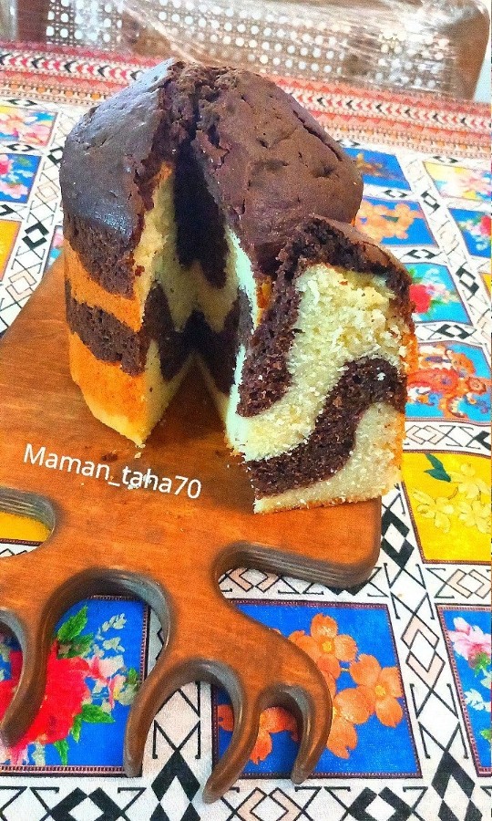 کیک دو رنگ (زبرا کیک) 
ورق بزن عزیزم  