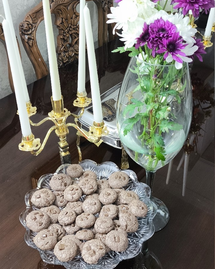 کوکی با تکه های شکلات 