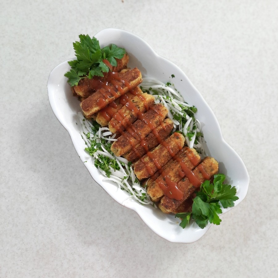 کروکت سیب زمینی با جعفری