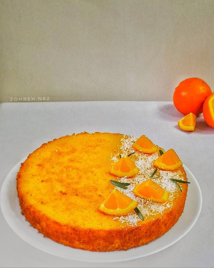کیک نارگیلی پرتقالی