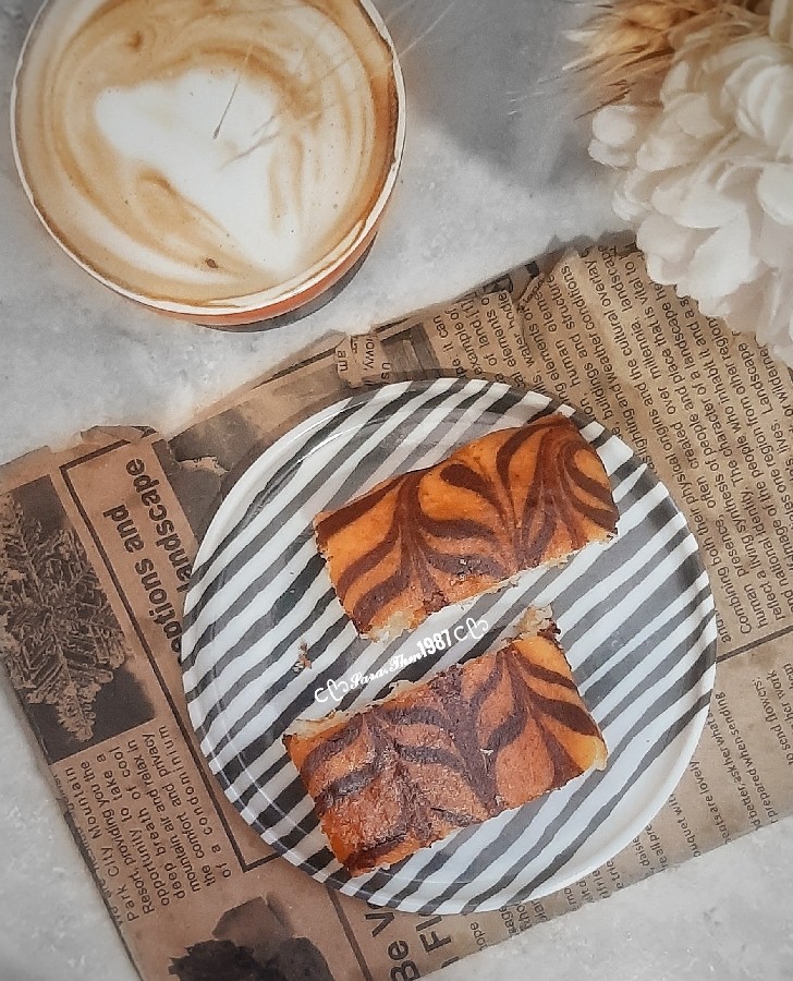 زبرا کیک بدون تخم مرغ