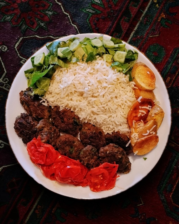 چلو کباب تابه ای 