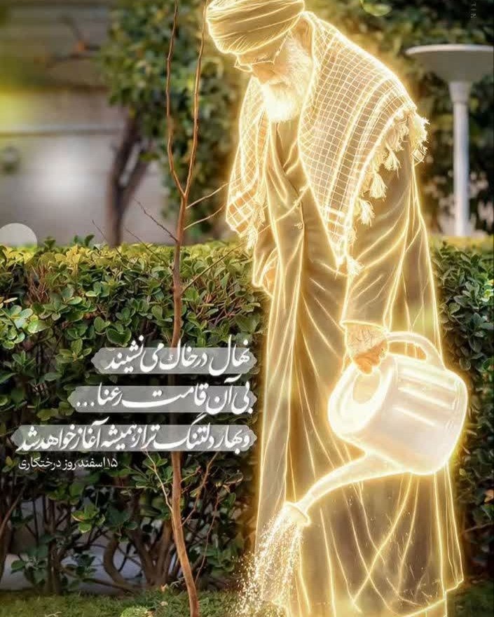 درختکاری رهبر شهید. 