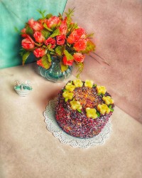 مینی کیک شکلاتی کیک بهاری افطار1401