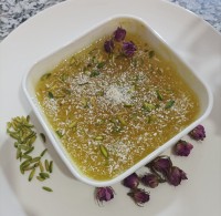 حلوا ساگو همراه با رشته کنافه،ورق بزن