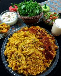 دمی مرغ و لوبیا