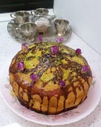 کیک اسفنجی تولد امام حسن مبارک