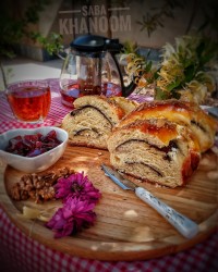 نان مغز دار دورنگ