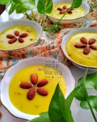 فرنی بستنی پسته و زعفران بدون ژلاتین