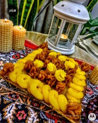 حلوای شیر و زعفران ورق بزن گل من
