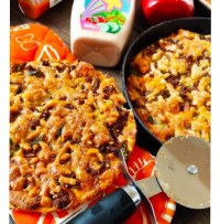 پیتزا و اشترودل گوشت وقارچ